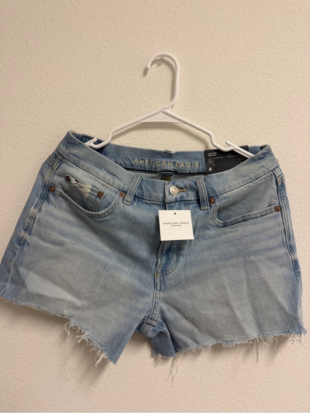American Eagle Outfitters Light Wash Denim Cutoff Shorts